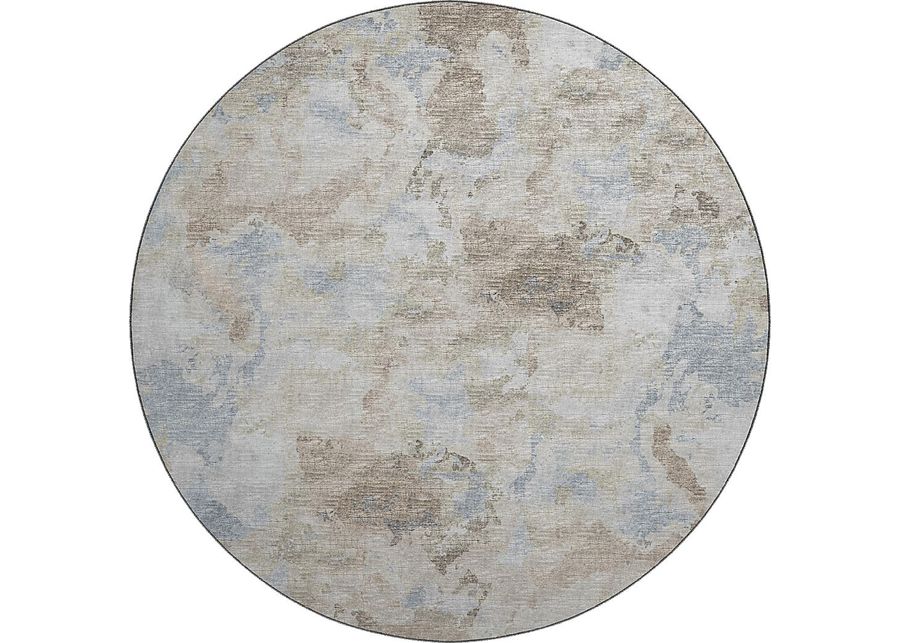 Minky Dawson Blue 8' Round Rug