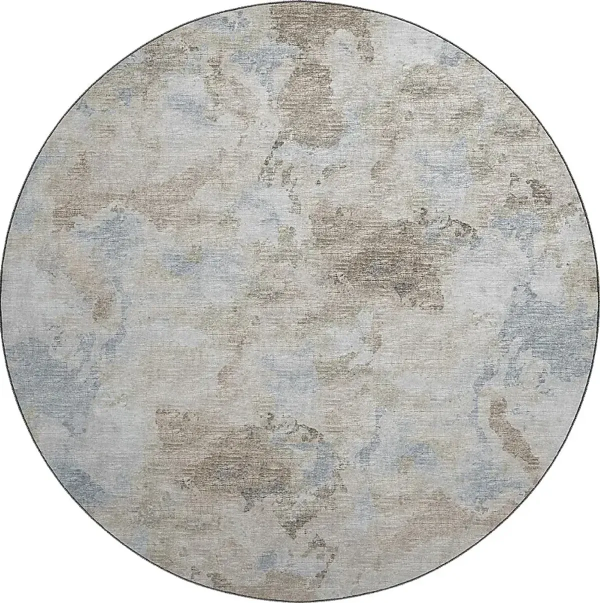 Minky Dawson Blue 8' Round Rug