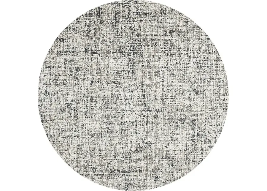 Bedrock Gray 7'10 Round Rug