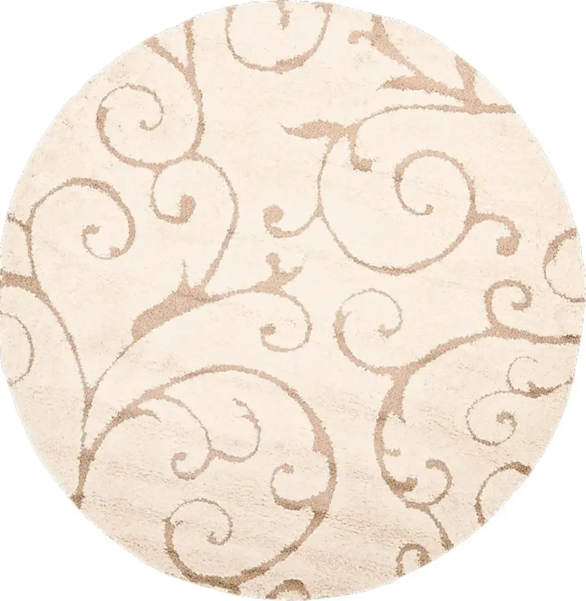 Spring Villa Beige 8' Round Rug