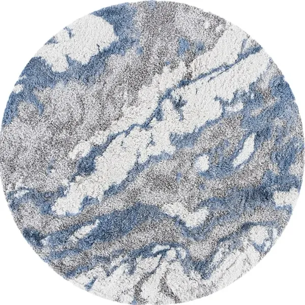 Aquatica Blue 8' Round Rug