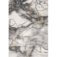 Cracked Marble Gray 4' x 6' Rug