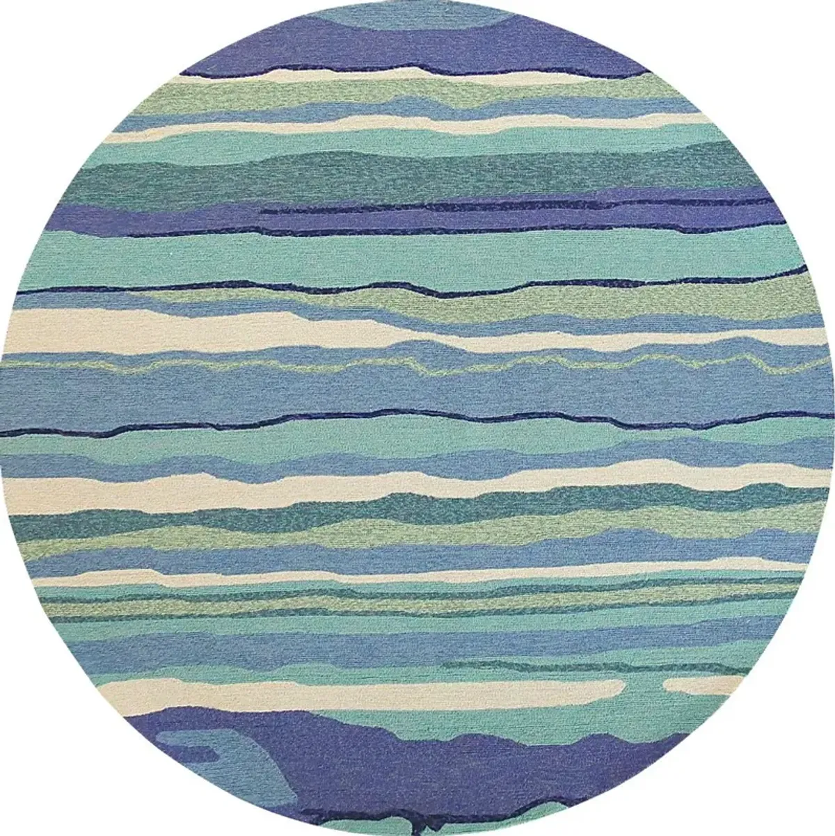 Kids Jaelynne Turquoise 7'6 Round Rug