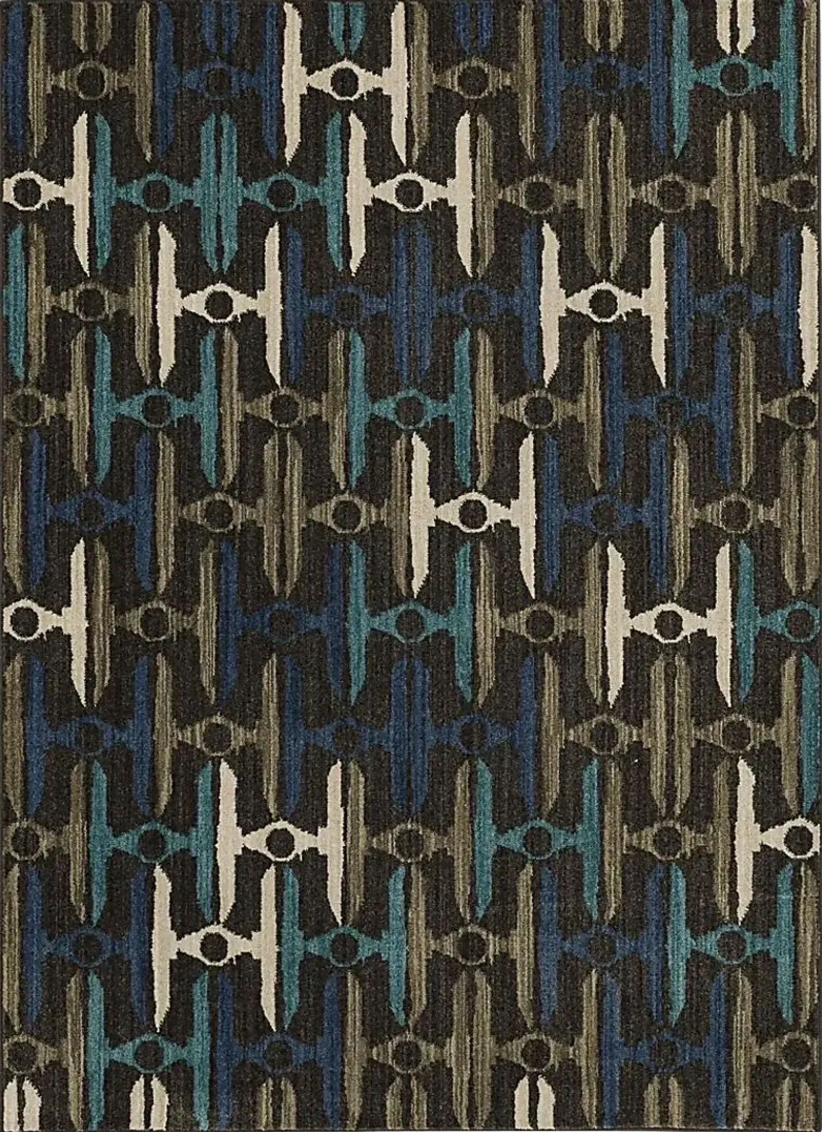 Kids Star Wars Intergalactic TIE Fighters Blue 3'6 x 5' Rug