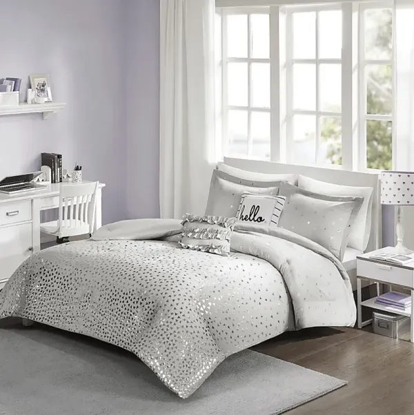 Kids Amedee Gray Twin Comforter Set