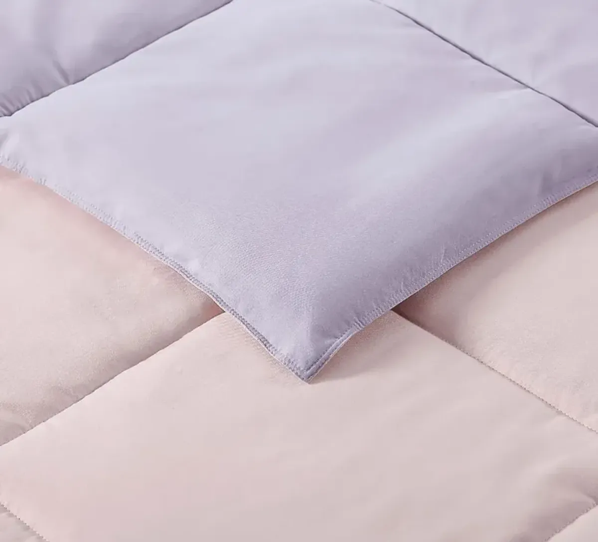 Kids Boyette Blush/Lavender Twin Comforter Set