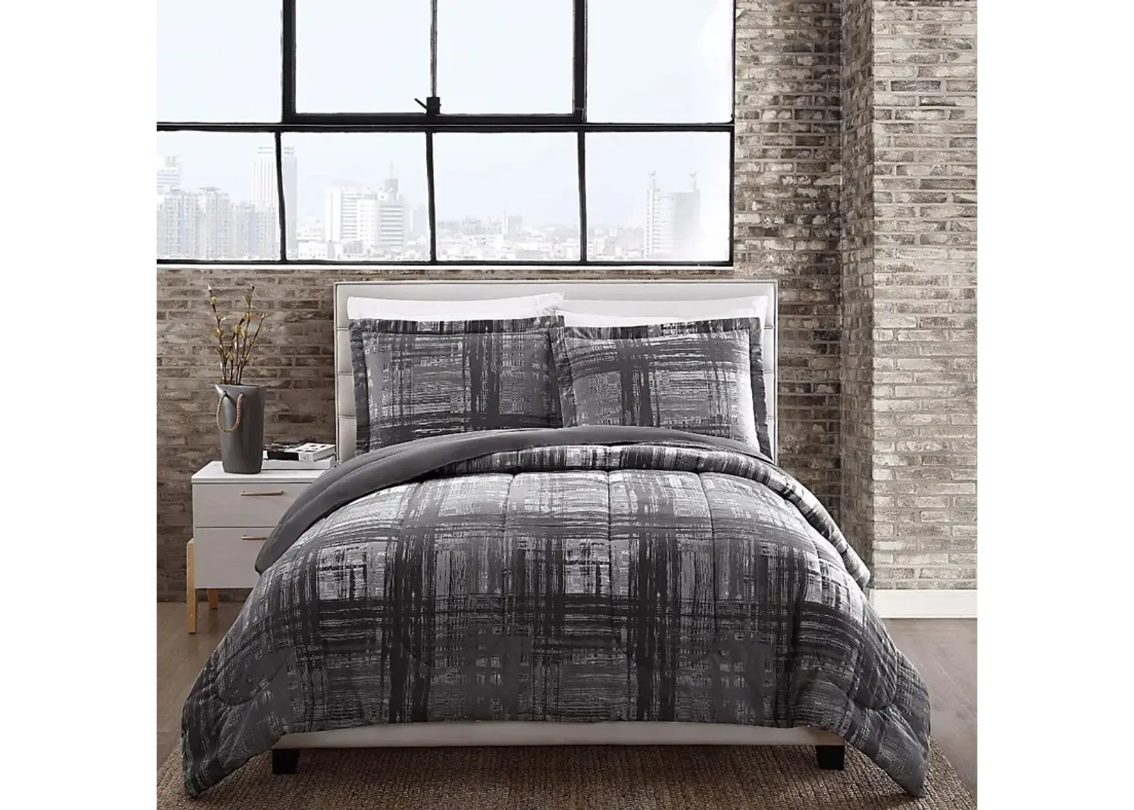 Kids Loft Life Graphite 2 Pc Twin Comforter Set