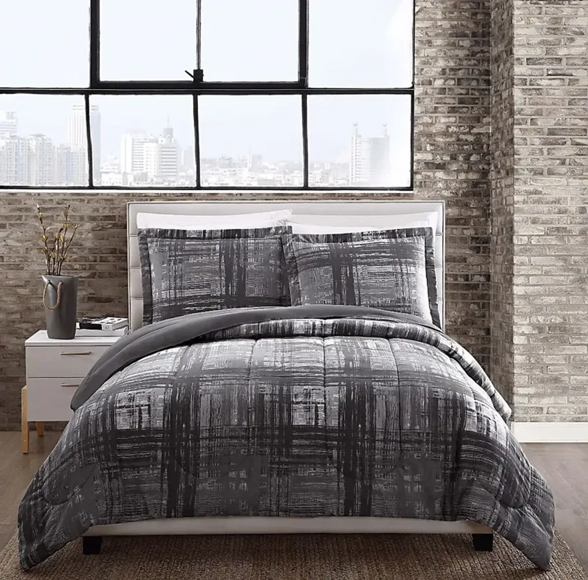 Kids Loft Life Graphite 2 Pc Twin Comforter Set