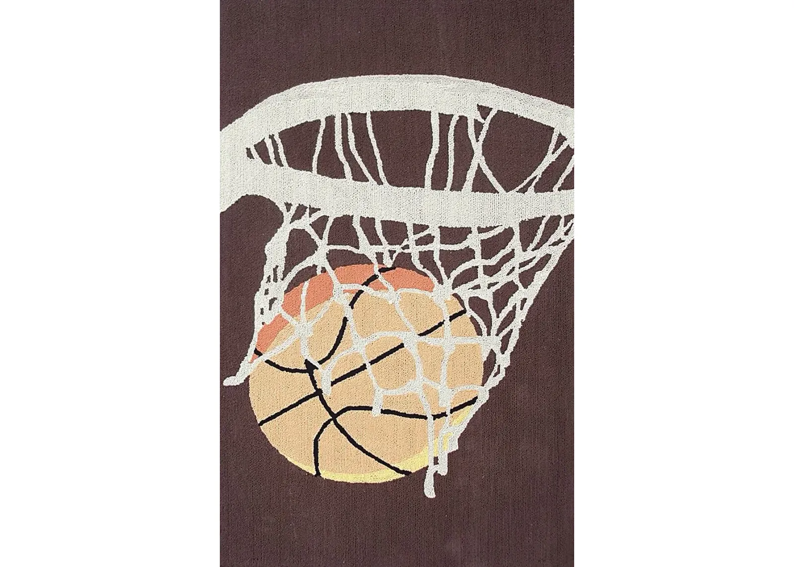 Kids Hoop Scoop Brown 2'8 x 4'8 Rug