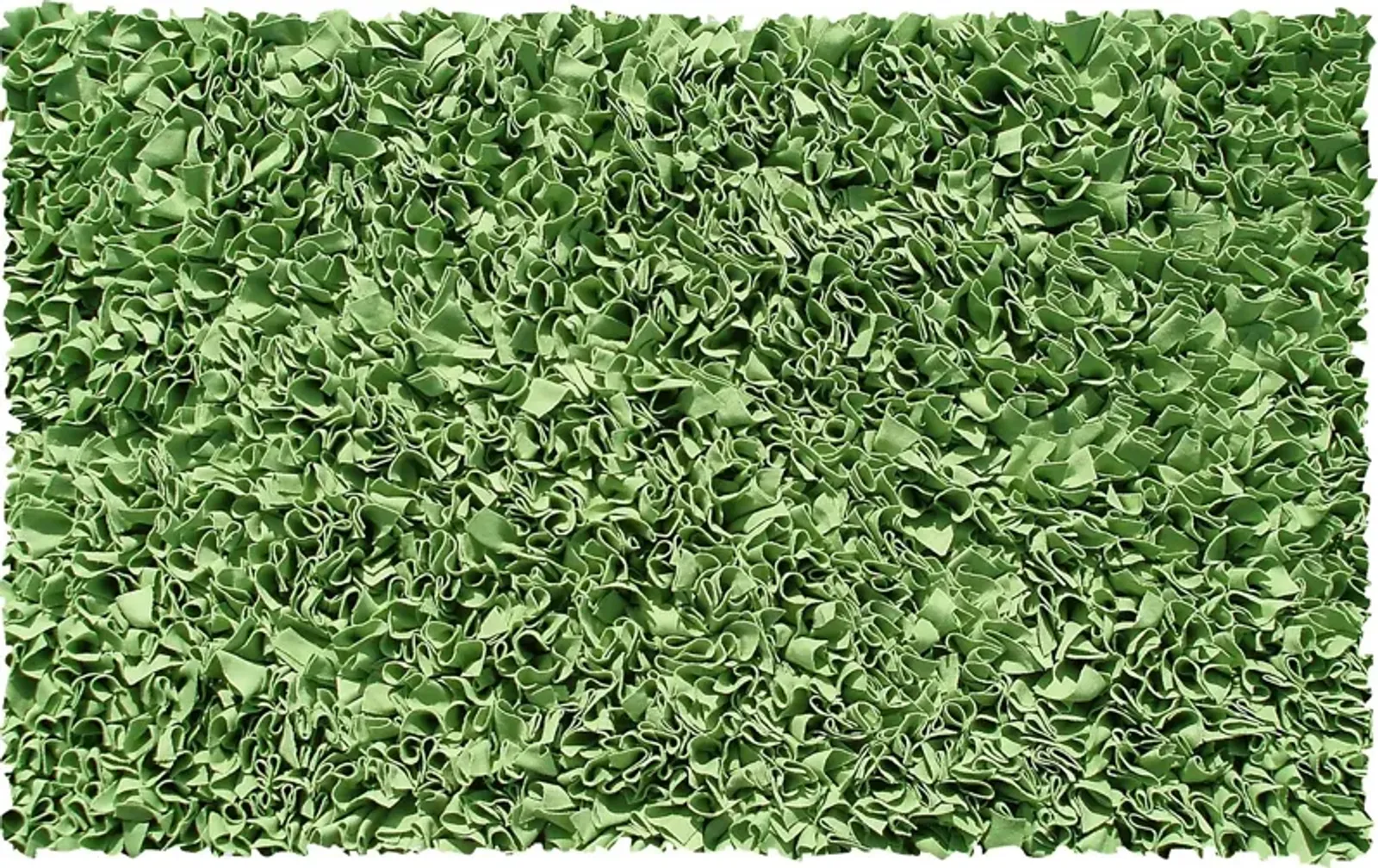 Kids Fuzzy Clouds Lime 2'8 x 4'8 Rug