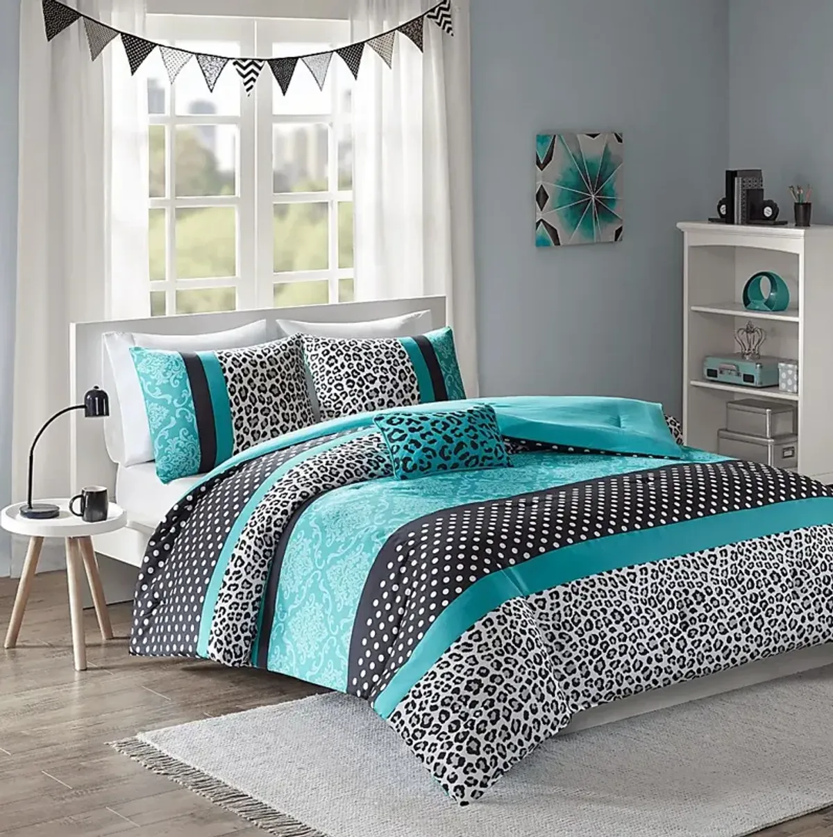 Kids Adrastea Teal 3 Pc Twin Comforter Set