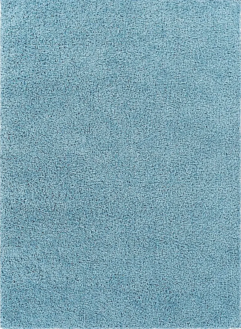 Kids Blissful Pastel Baby Blue 5' x 7' Rug