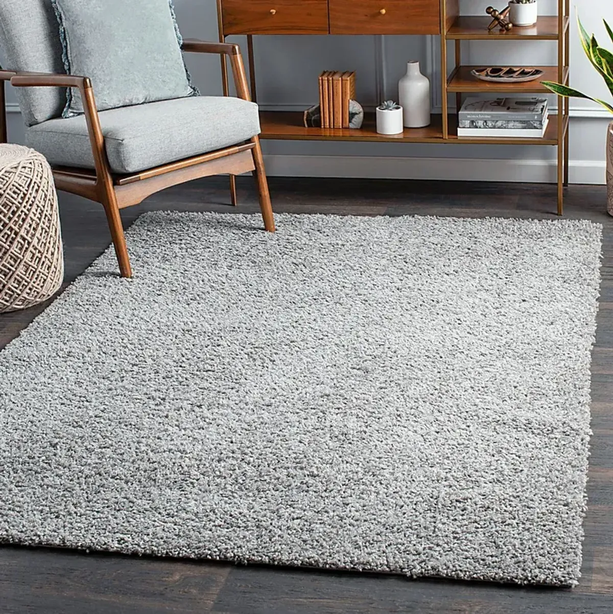 Kids Blissful Pastel Gray 5' x 7' Rug