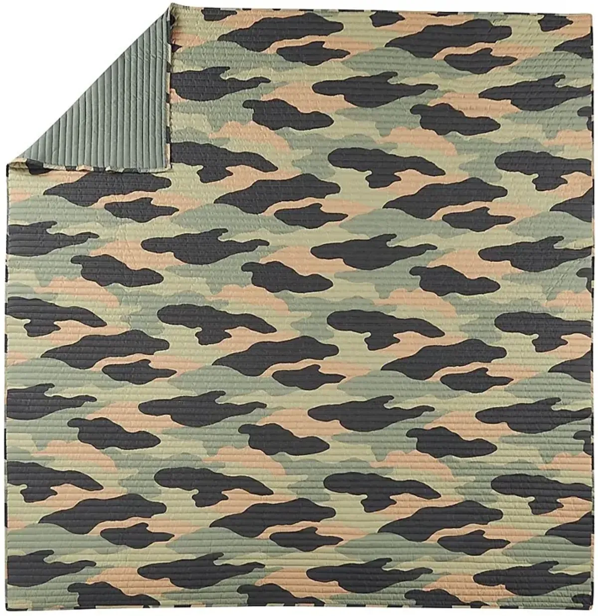 Kids Camohunt Green 2 Pc Twin Quilt Set