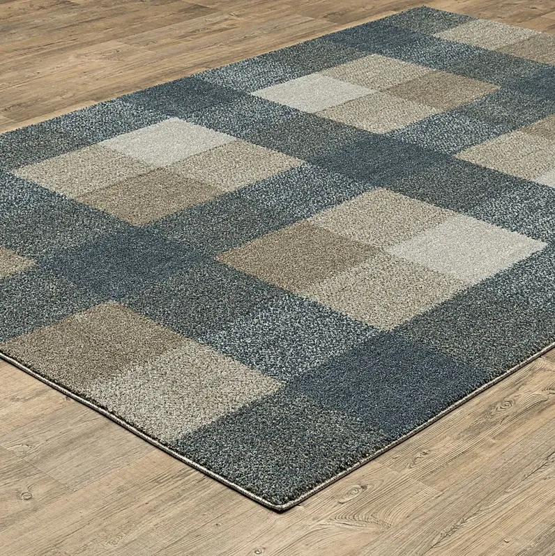 Kids Playful Plaid Gray 3'3 x 5' Rug