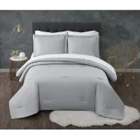 Kids Pasty Fields Gray 5 Pc Twin Comforter Set