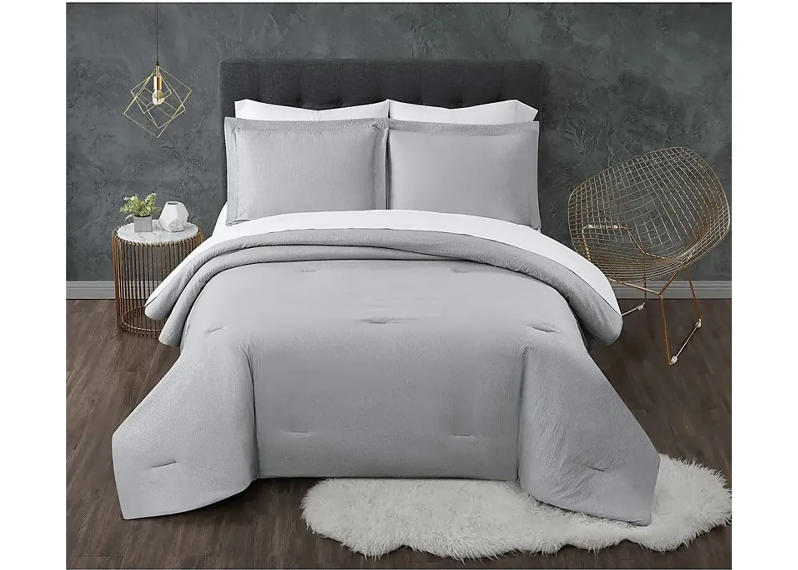 Kids Pasty Fields Gray 5 Pc Twin Comforter Set