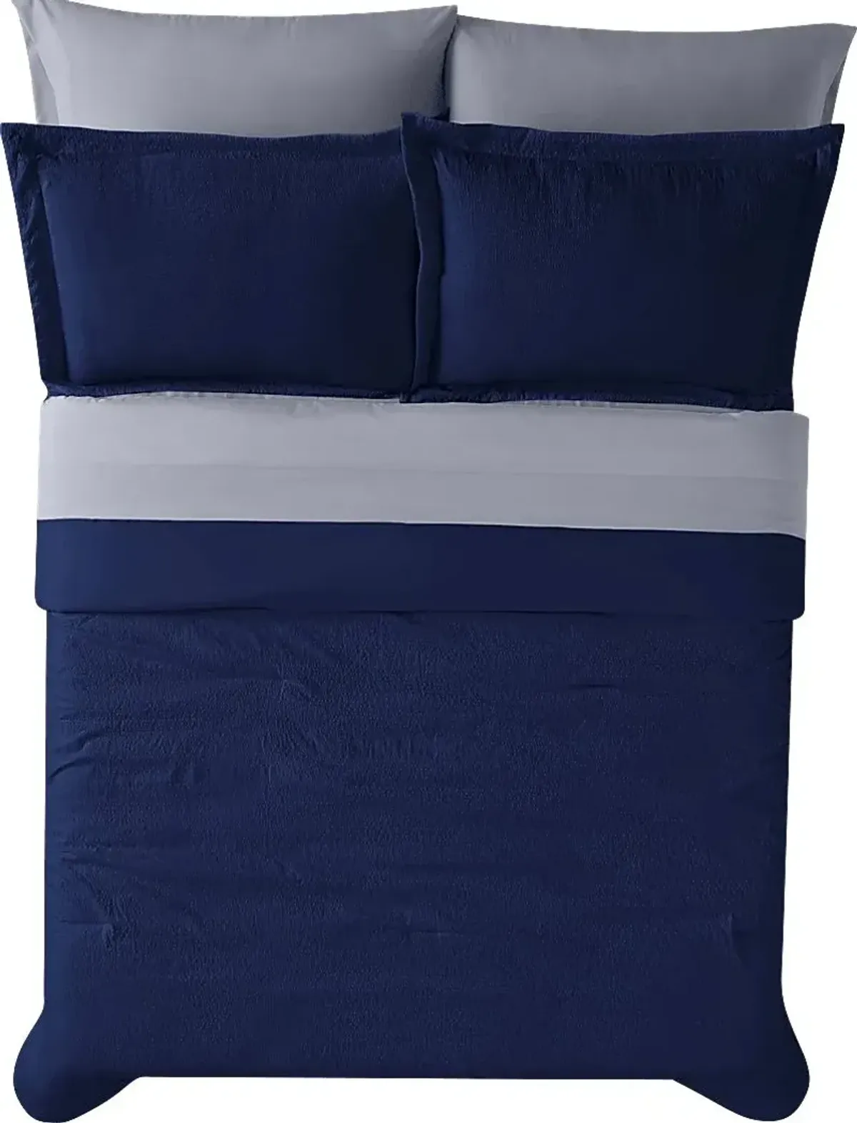 Kids Pasty Fields Navy 5 Pc Twin Comforter Set