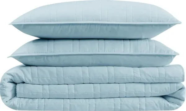Kids Candy Colors Blue Twin Quilt Set