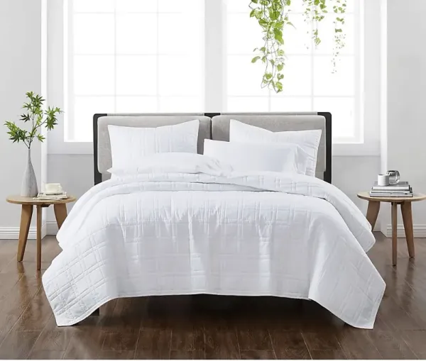 Kids Candy Colors White Twin Quilt Set