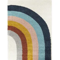 Kids End Of The Rainbow White 3'11 x 5'7 Rug