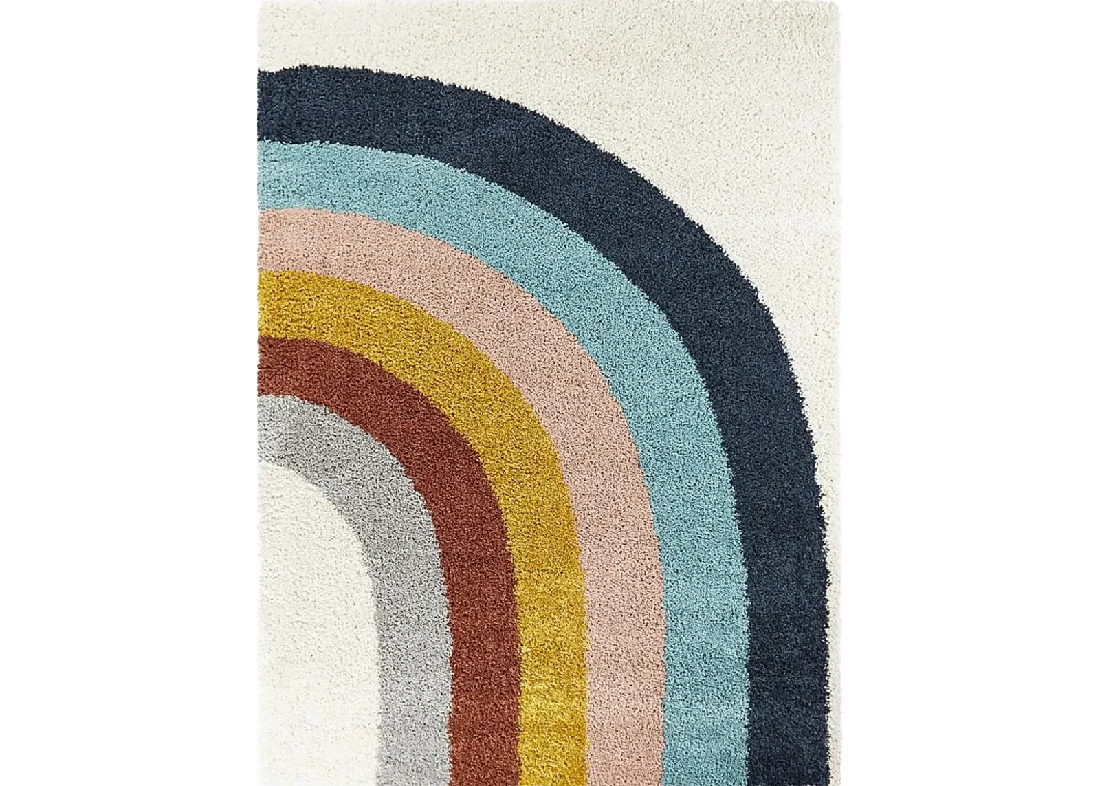 Kids End Of The Rainbow White 3'11 x 5'7 Rug