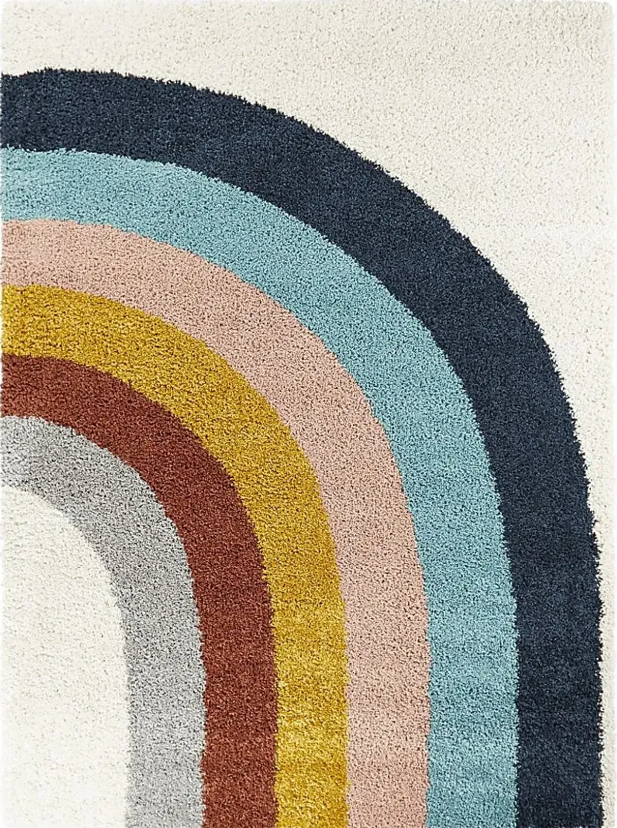 Kids End Of The Rainbow White 3'11 x 5'7 Rug