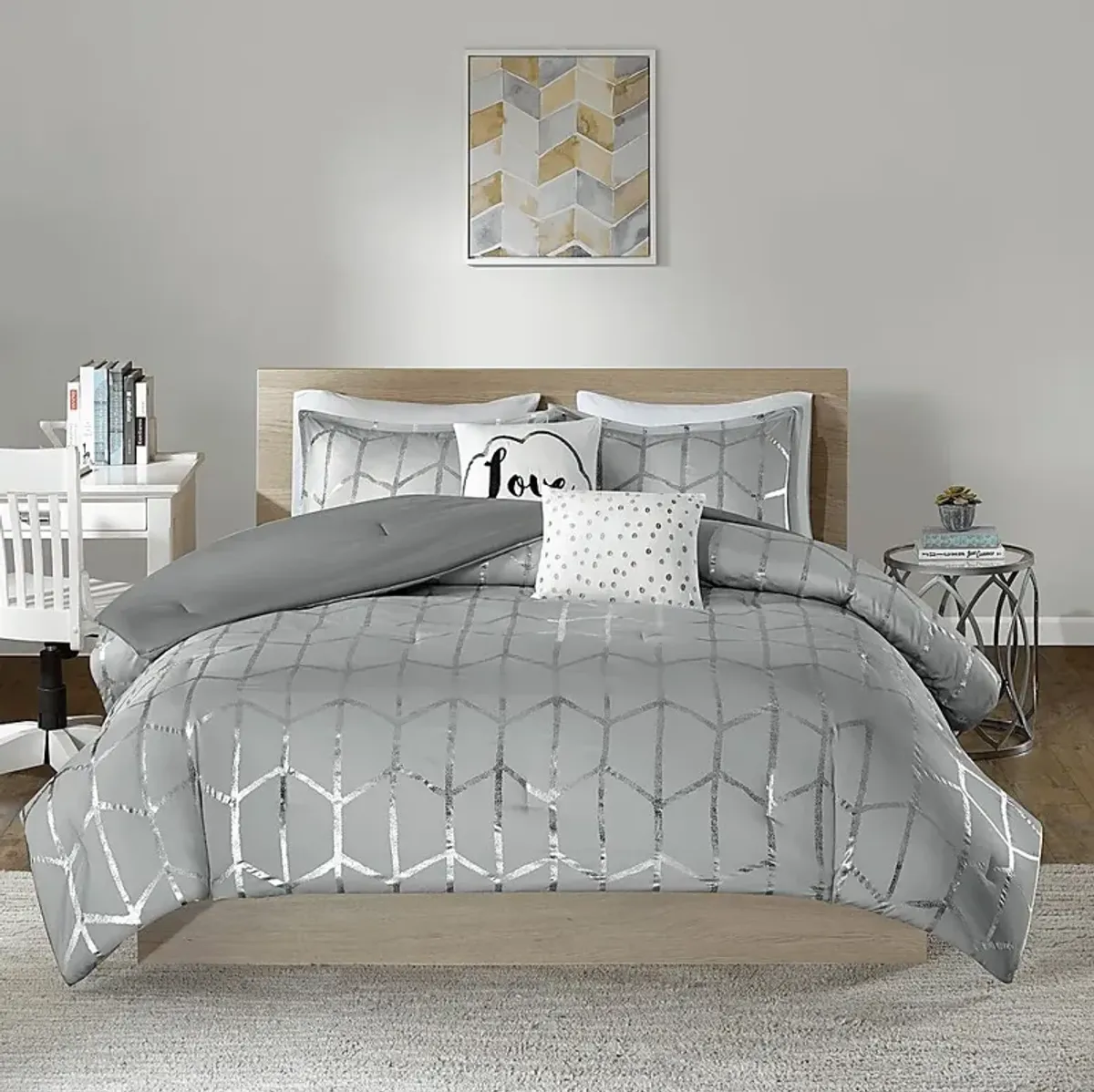 Kids Penmare Gray 4 Pc Twin Comforter Set