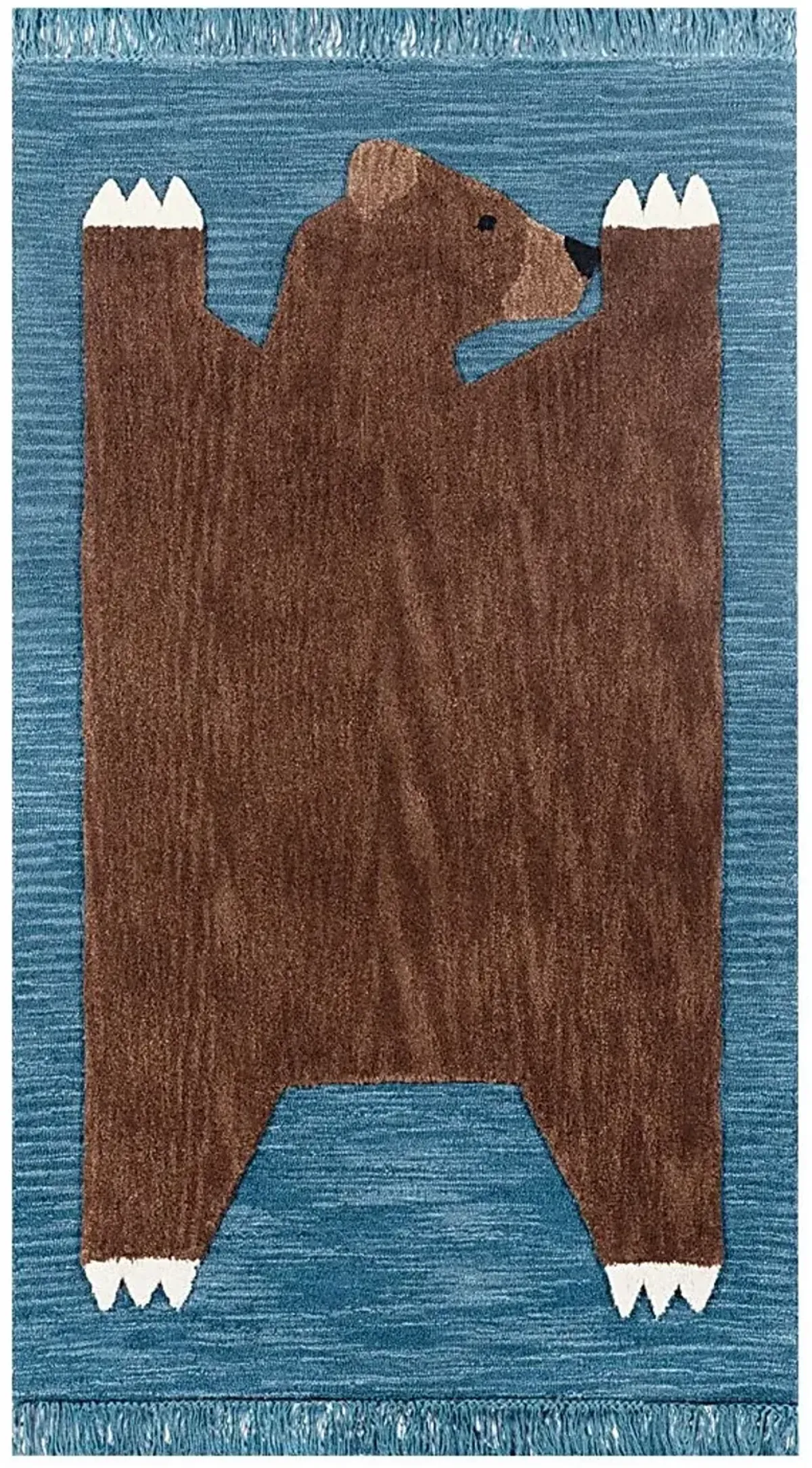 Kids Winter Bear Navy 3' x 5' Rug