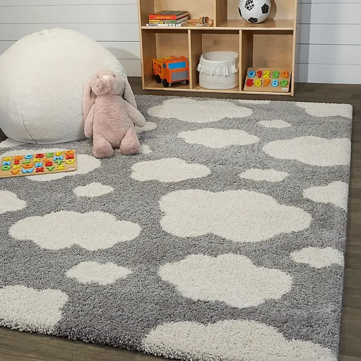 Kids Cotton Candy Sky Gray 3'11 x 5'7 Rug