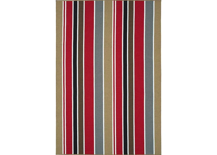 Kids Lathan Red 4' x 6' Rug