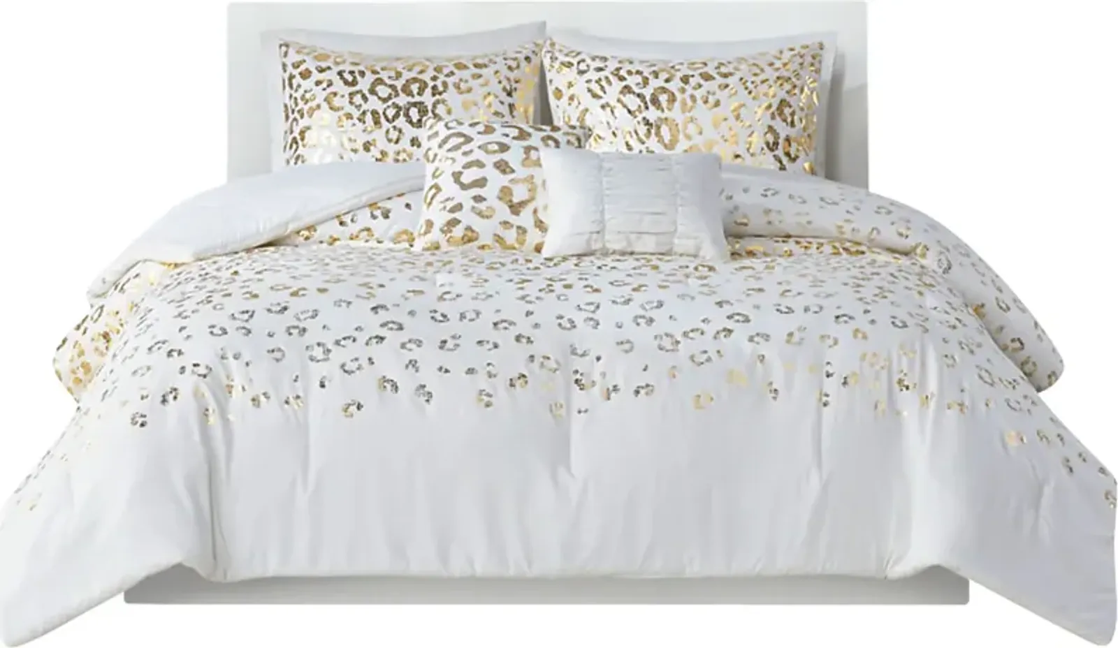 Kids Leopard Chic Ivory 4 Pc Twin XL Comforter Set