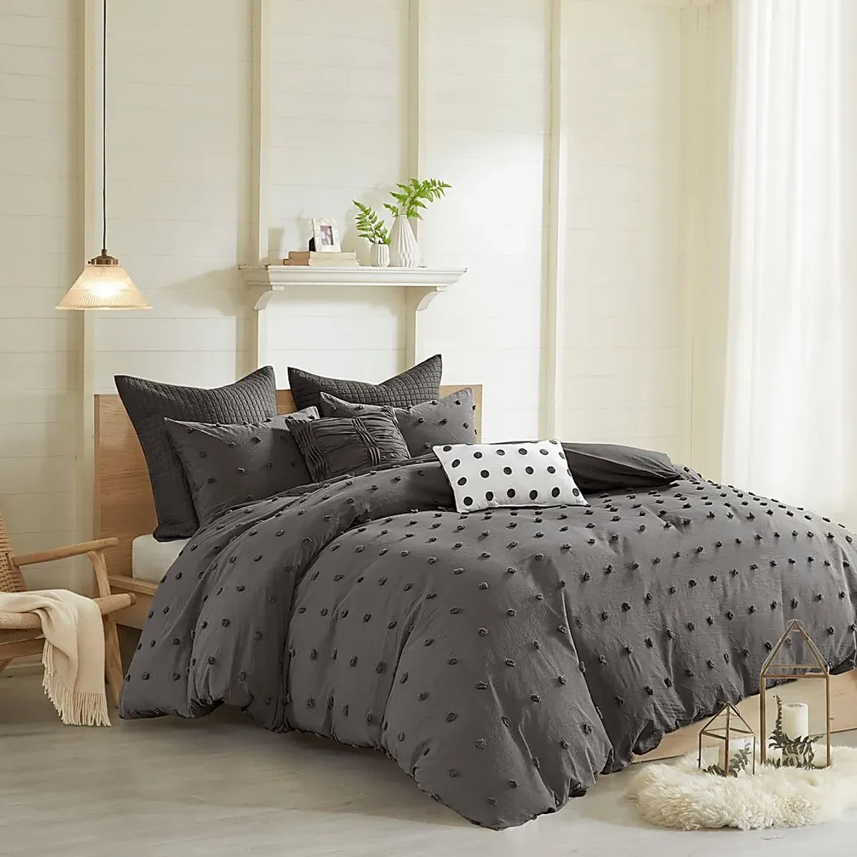 Kids Pastelle Charcoal Twin Comforter Set