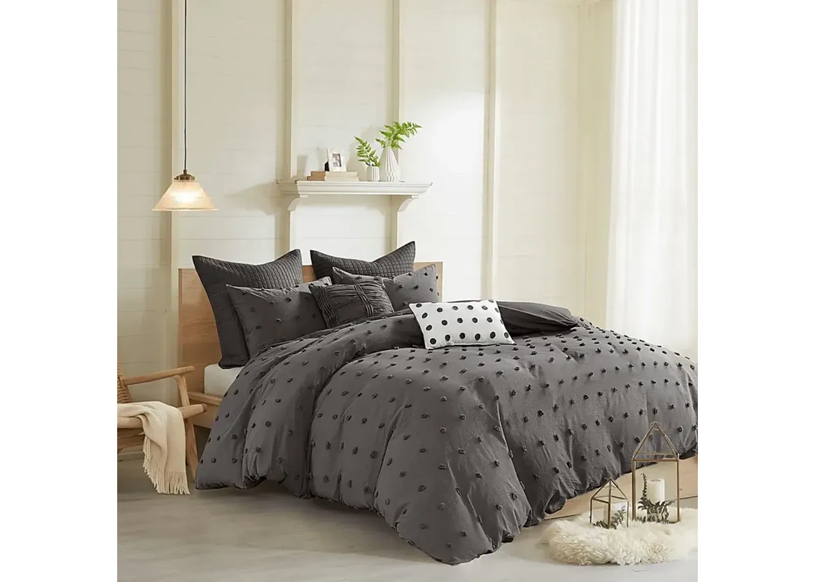 Kids Pastelle Charcoal 5 Pc Twin Comforter Set