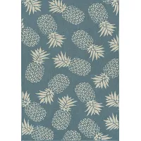 Kids Pina Party Blue 3'5' x 5'5 Rug
