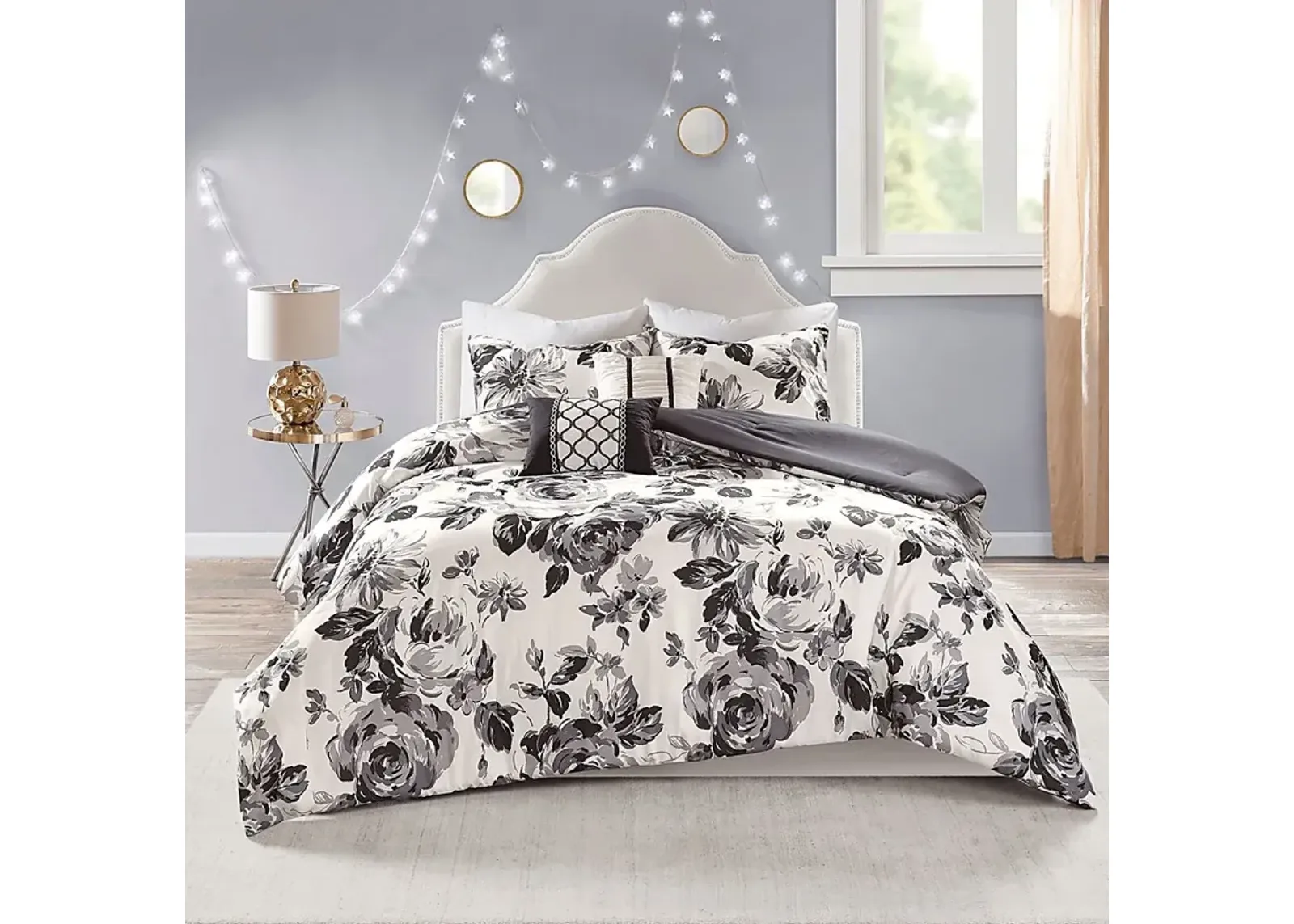 Kids Monochroma Black 4 Pc Twin XL Comforter Set