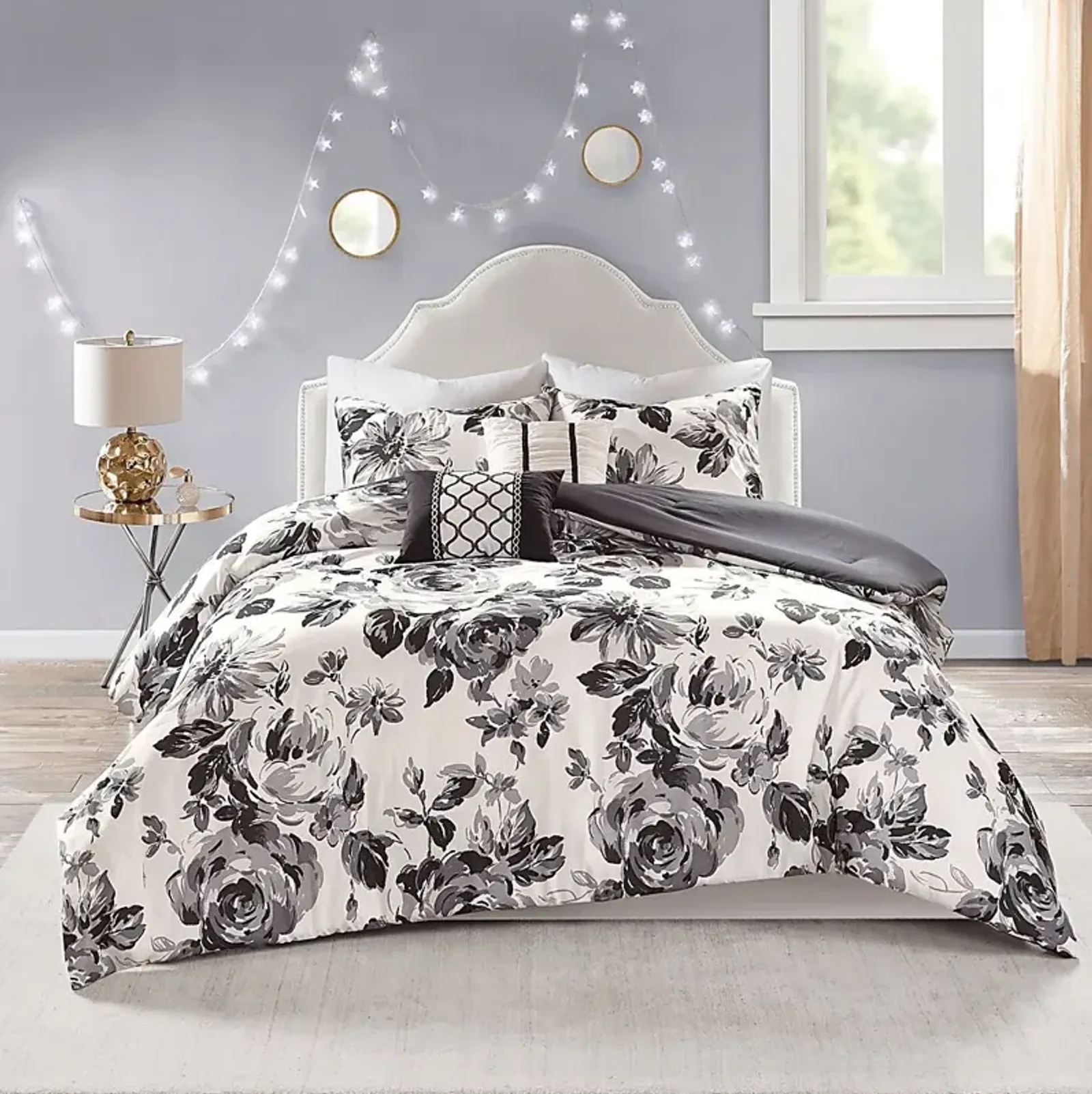 Kids Monochroma Black 4 Pc Twin XL Comforter Set