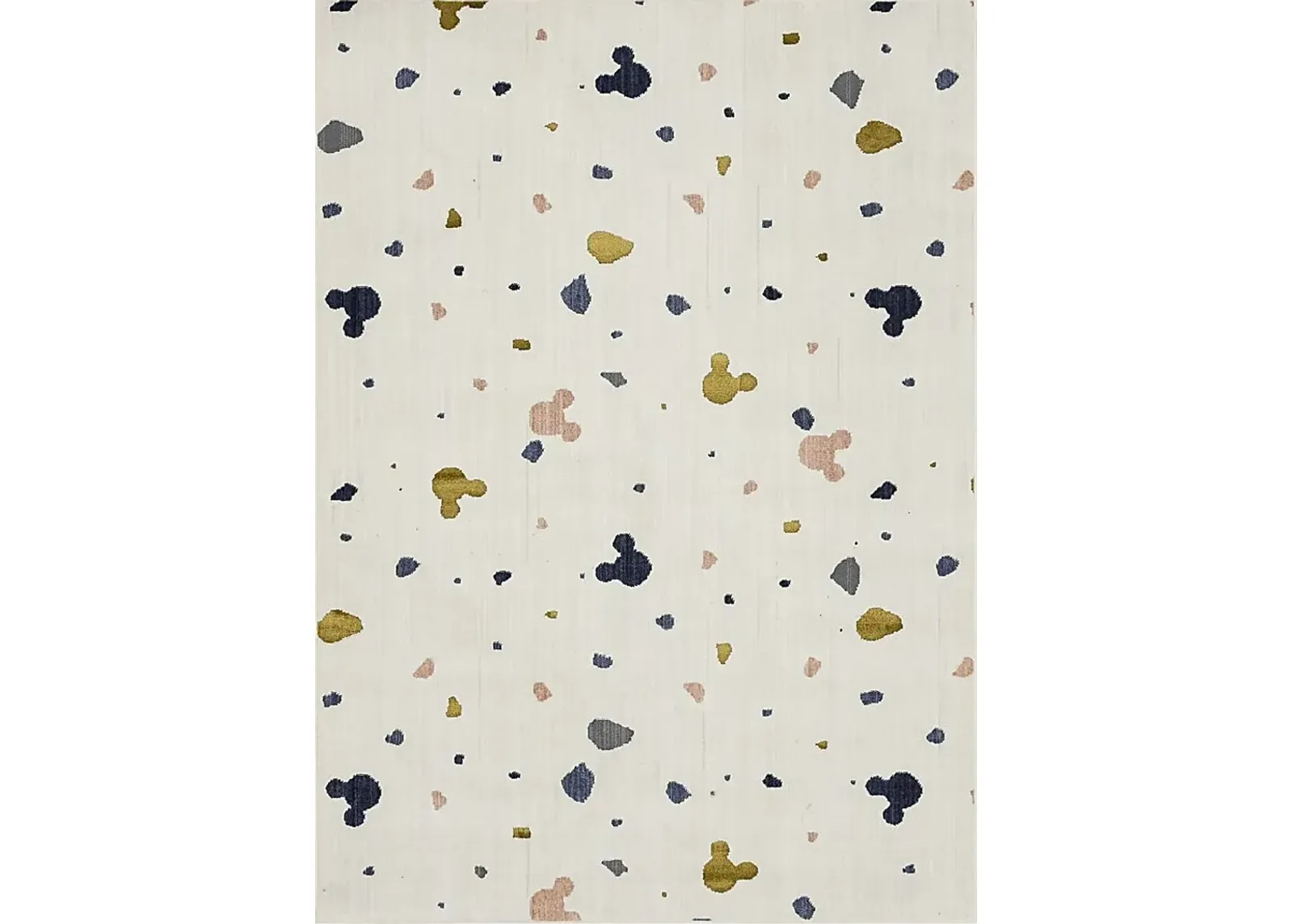 Kids Disney Mickey Mouse Terrazzo Ivory 3' x 5' Rug