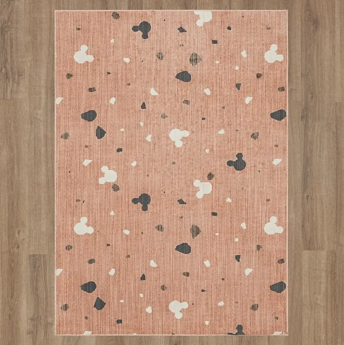 Kids Disney Mickey Mouse Terrazzo Blush 3' x 5' Rug