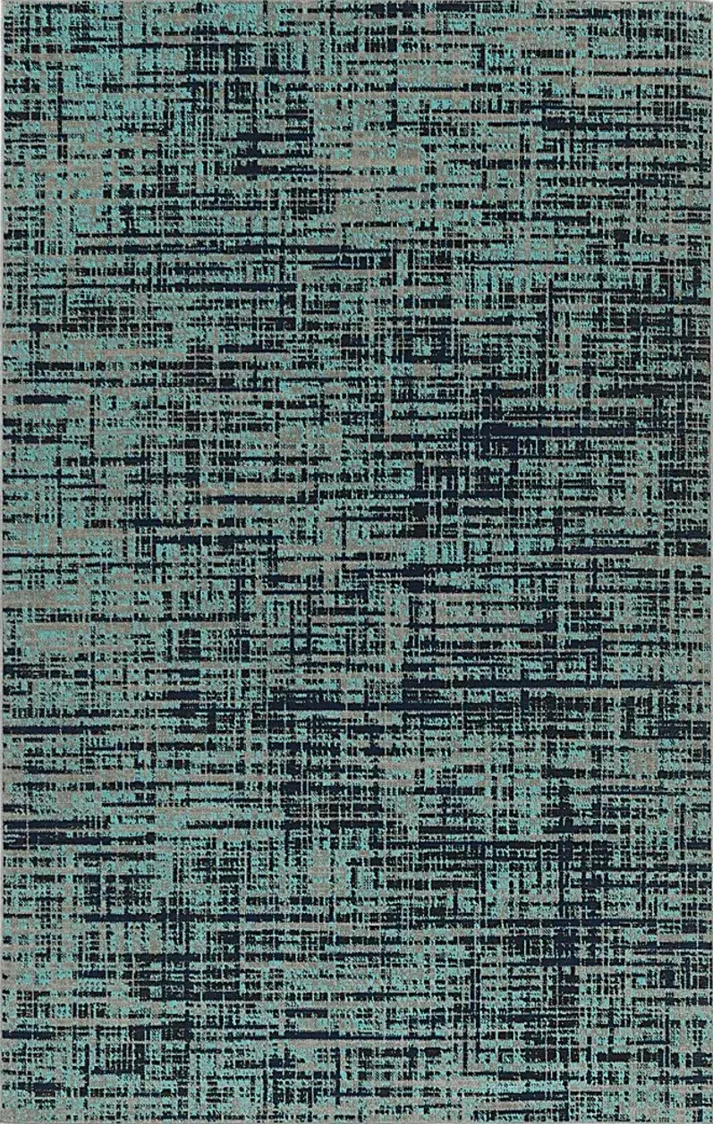 Kids Jazzy Scribble Turquoise 4' x 5'25 Rug