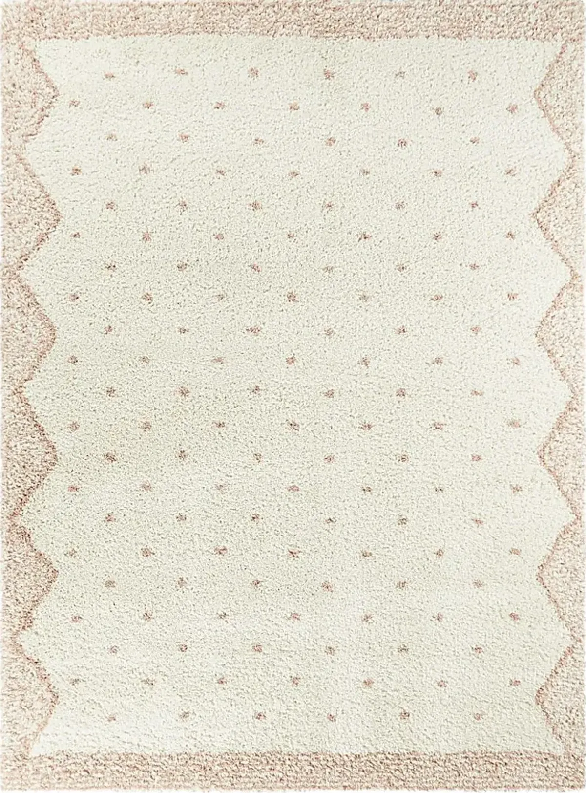 Kids Peach Dots Pink 2'7 x 7' Rug