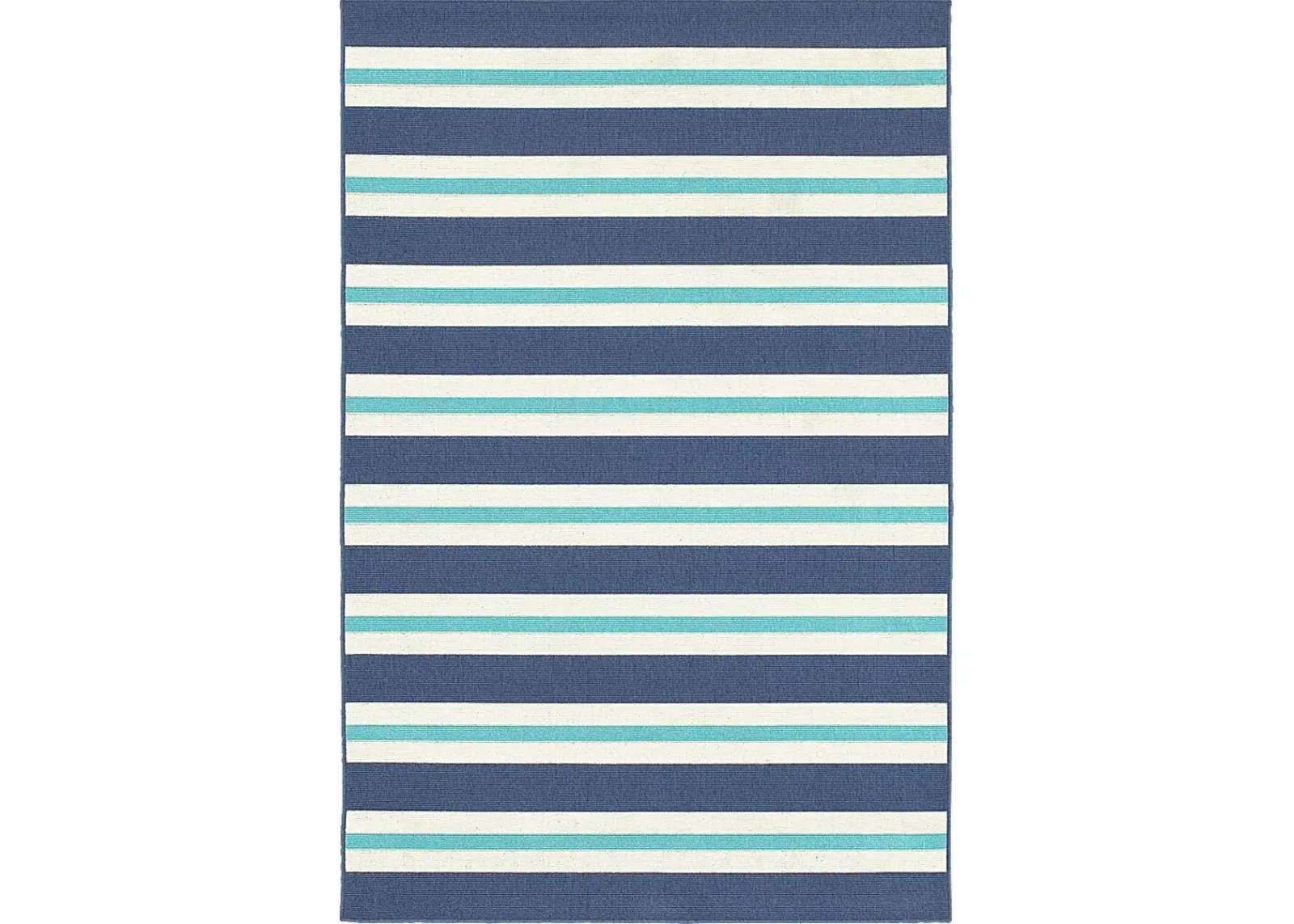 Kids Lagoon Stripe Blue 3'7 x 5'6 Rug