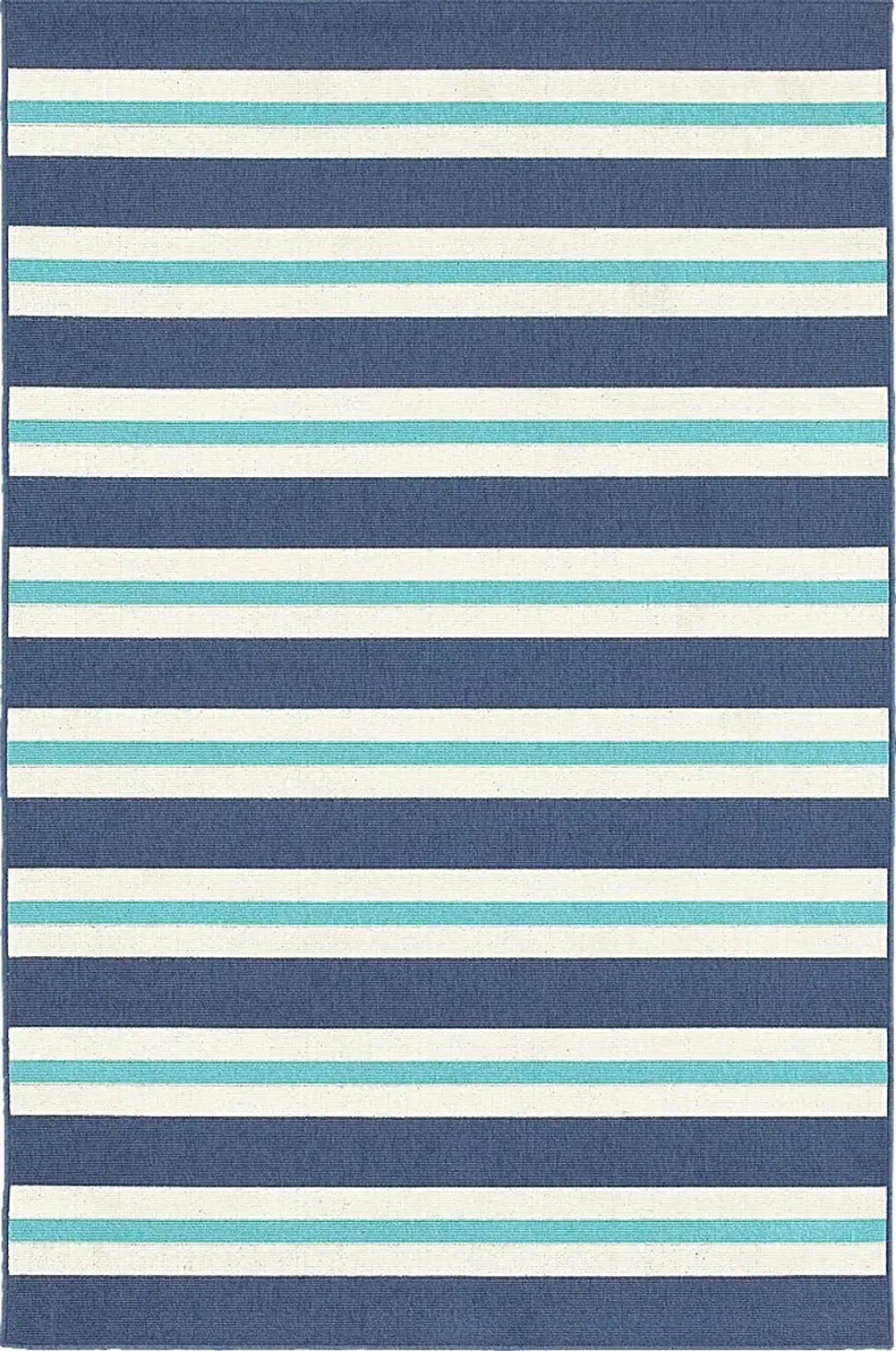 Kids Lagoon Stripe Blue 3'7 x 5'6 Rug