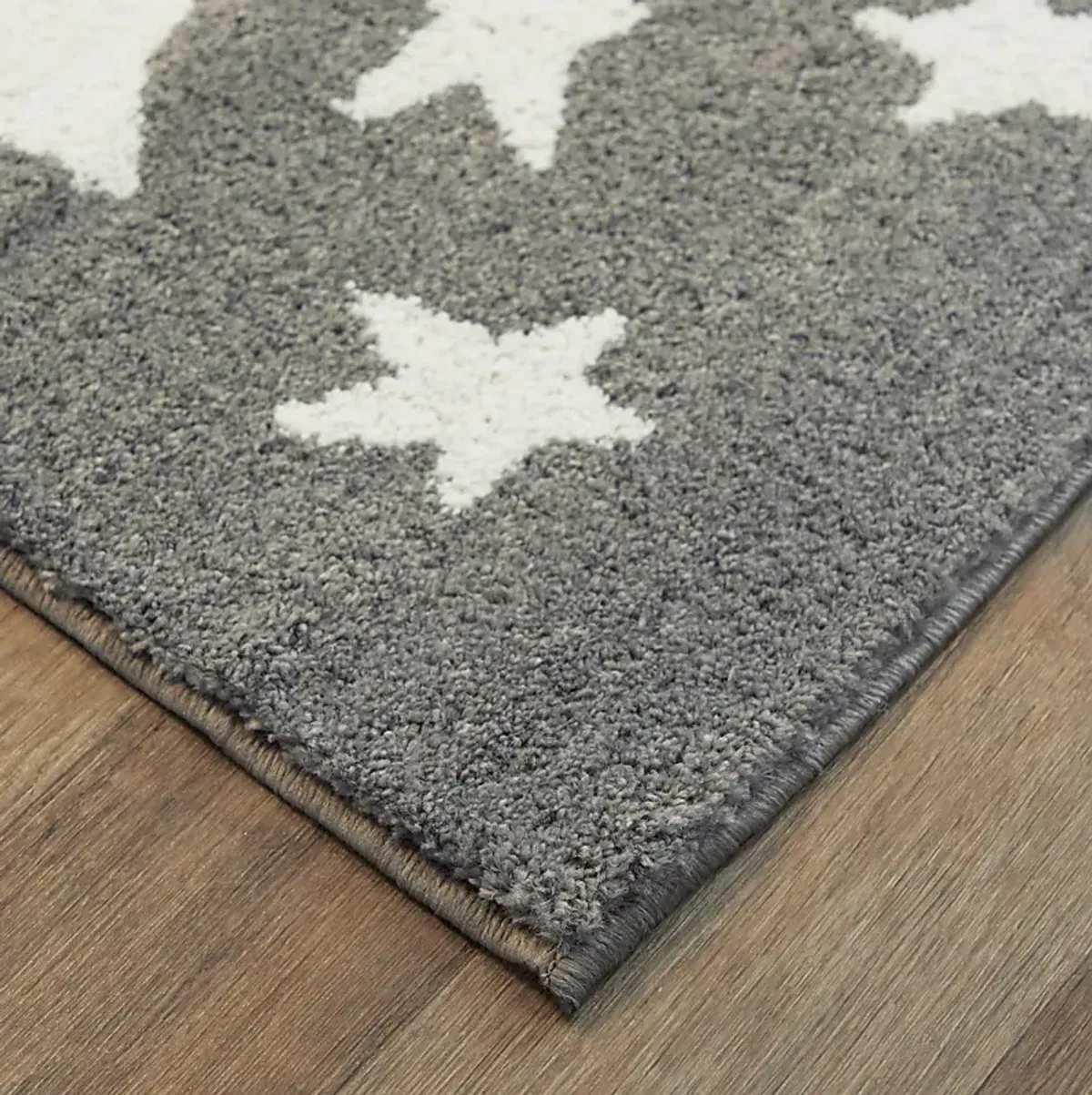 Kids Dazzle Stars Gray 3'11 x 5'7 Rug