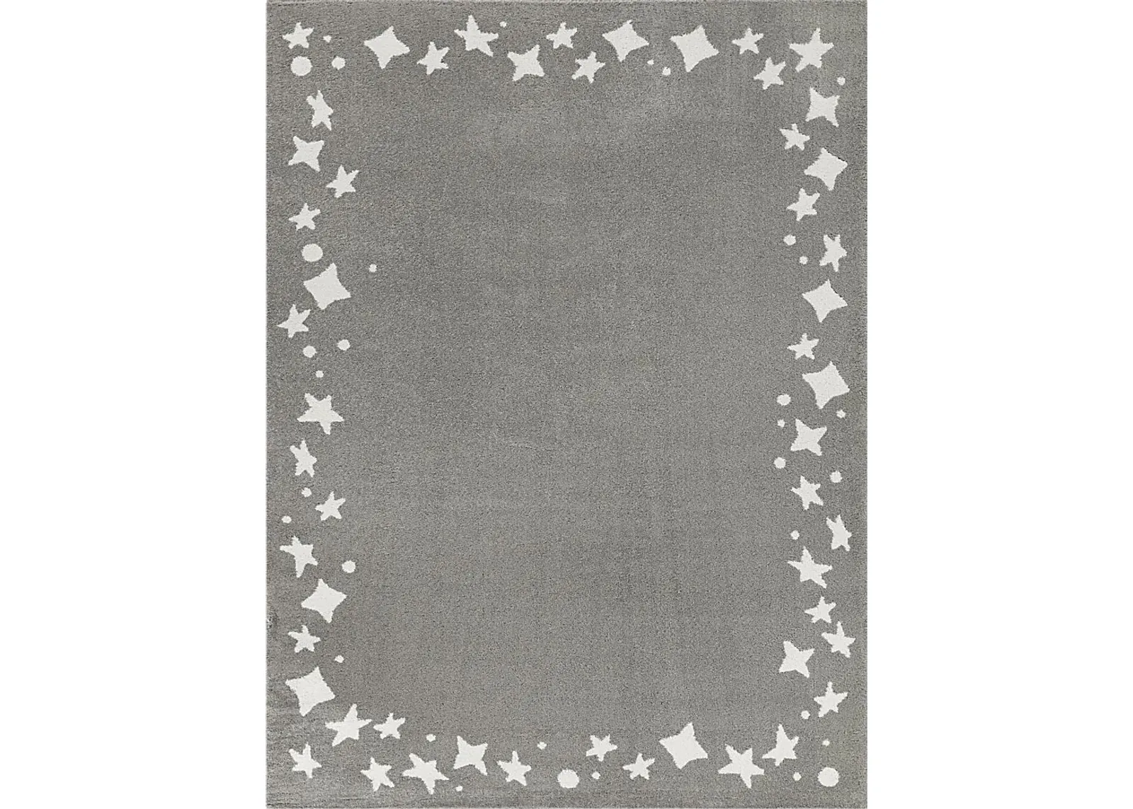 Kids Dazzle Stars Gray 3'11 x 5'7 Rug