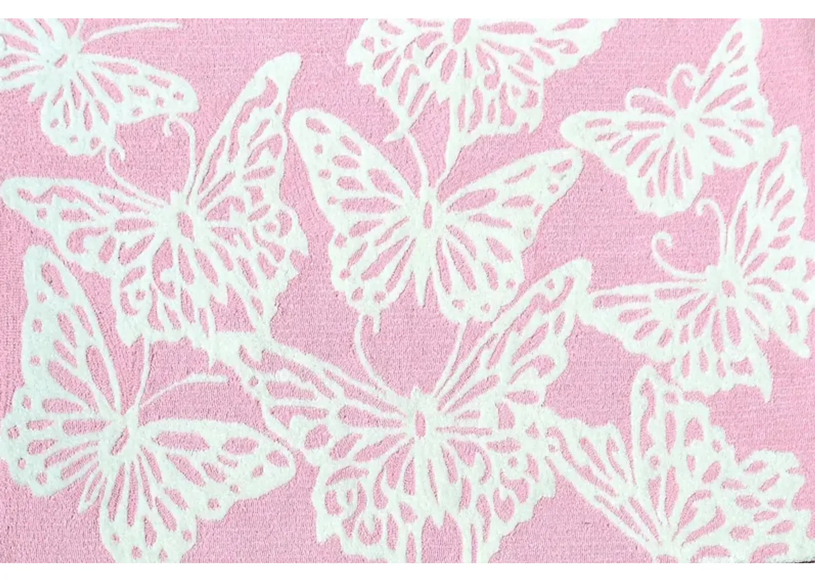 Kids Butter Flutter Pink 2'8 x 4'8 Rug