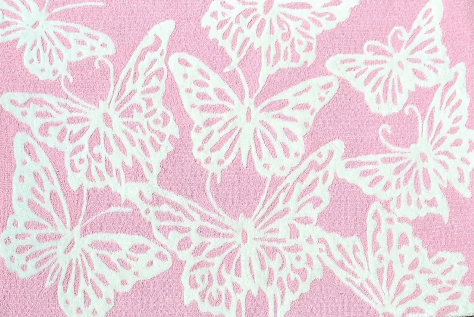 Kids Butter Flutter Pink 2'8 x 4'8 Rug