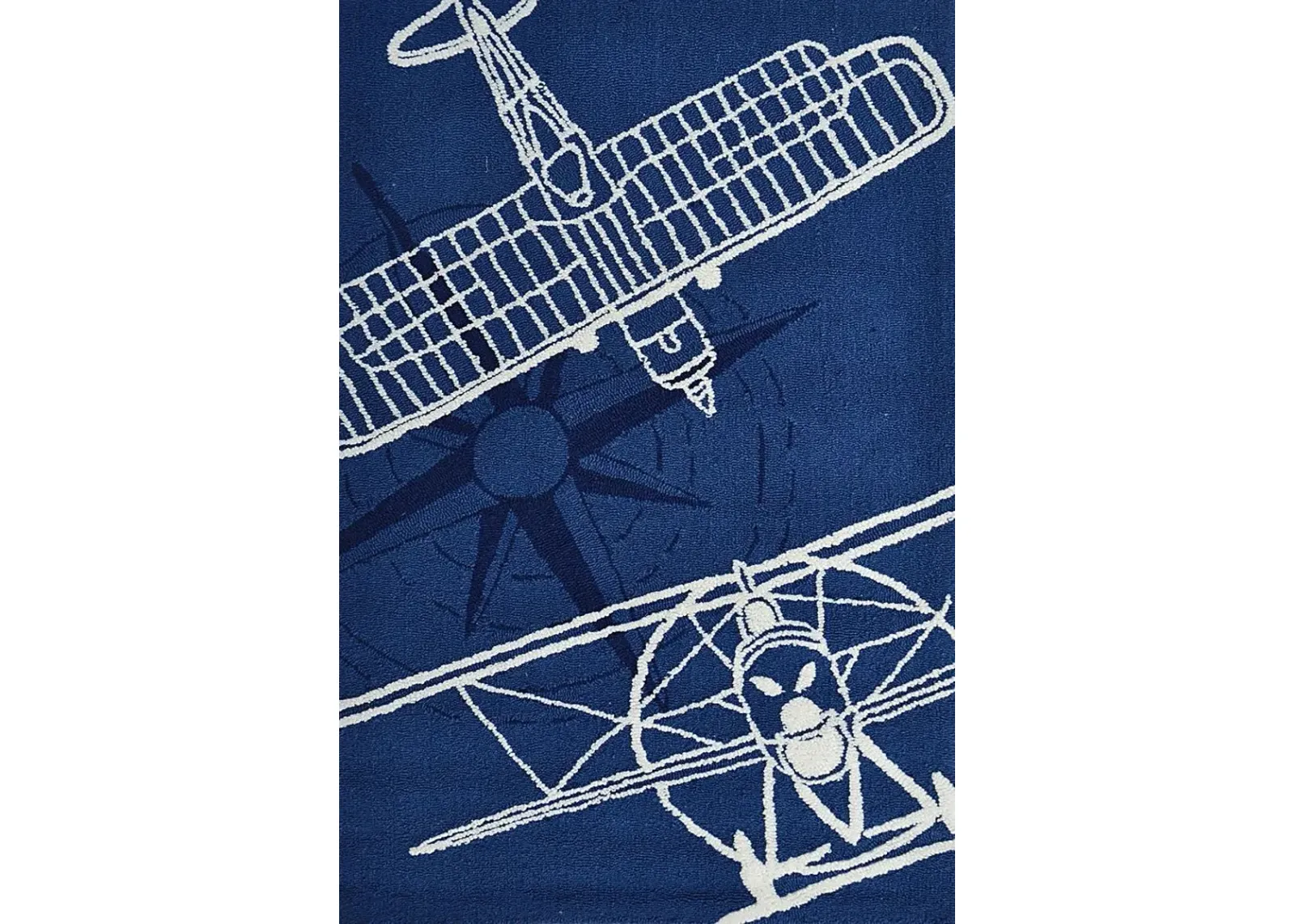 Kids Aviator Sketch Navy 2'8 x 4'8 Rug