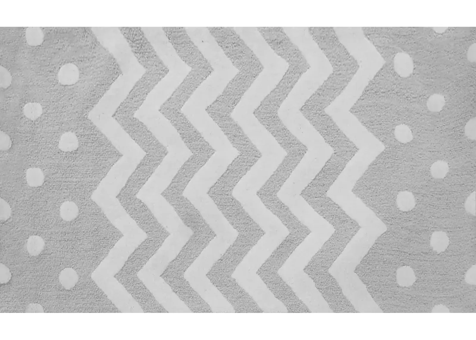 Kids Ziggy Dots Gray 2'8 x 4'8 Rug