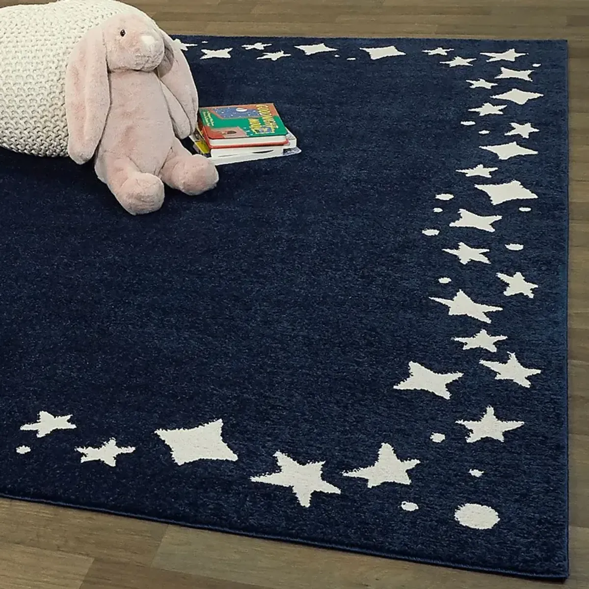 Kids Dazzle Stars Navy 3'11 x 5'7 Rug